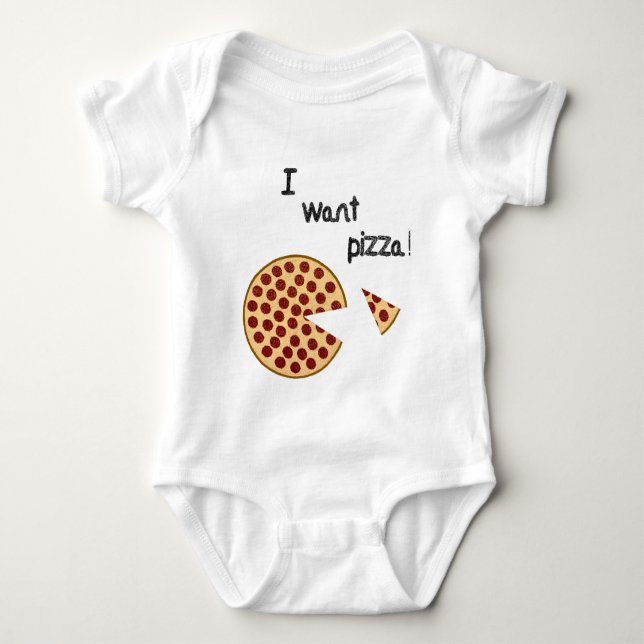 Jag önskar pizza tee (Framsida)