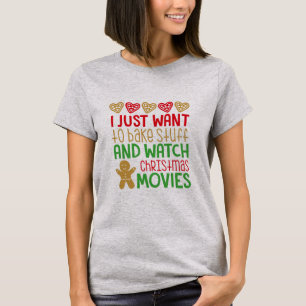Jag önskar precis att baka sakerjulskjortan t shirt