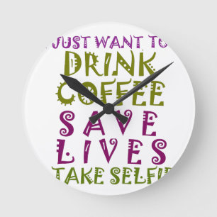 Jag önskar precis att dricka kaffe & ta selfies rund klocka