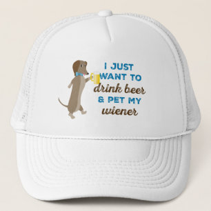 Jag önskar precis att dricka öl & dalta min wiener keps