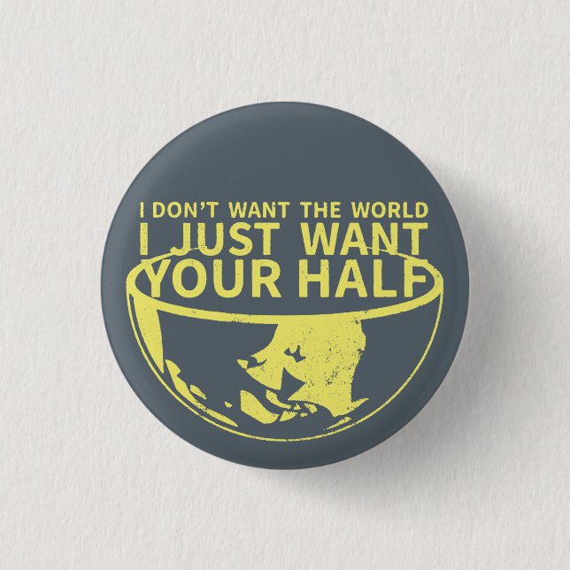 Jag önskar precis din halva klämmer fast knapp (Framsida)