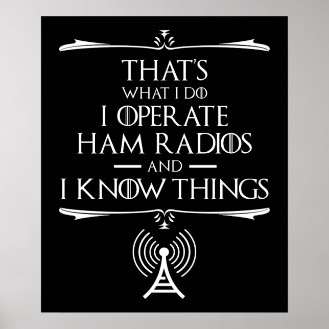 Jag opererar ham Radios och jag känner Sak Poster (Framsidan)