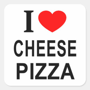Jag ❤️ OSTPIZZA JAG ÄLSKAR OSTPIZZA JAG ÄLSKAR OST Fyrkantigt Klistermärke