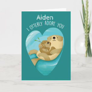 Jag Otterly älskar dig valentinen Kort