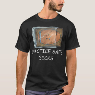 Jag Övar Säkra Kortlekar Roligt Korthandelspels Pu T Shirt