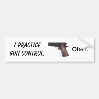 Jag övar vapenkontroll. Ofta Bildekal