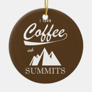 Jag övergår kaffet till toppmöten julgransprydnad keramik