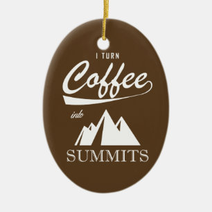 Jag övergår kaffet till toppmöten julgransprydnad keramik