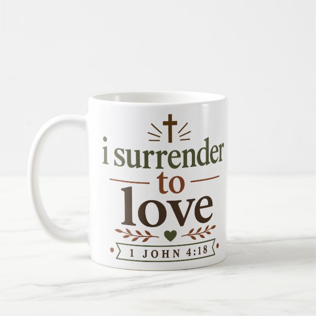 Jag Överlämnar Mig Till Kärlek Klassisk Kristet Tr Kaffemugg (Vänster)