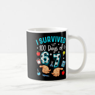 Jag överlevde 100 dagar av 67 fotboll 100:e dagen kaffemugg