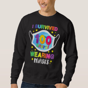 Jag Överlevde 100 dagar karantän 100 dagar i skola Lång Ärmad Tröja