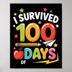 Jag överlevde 100 dagar skolbarn lärare kul presta poster