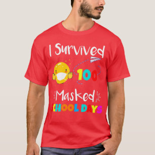 Jag överlevde 100 maskerade skoldagar Classic TShi T Shirt