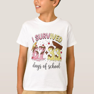 Jag överlevde 100 skoldagar 67 + 33 Glass T Shirt