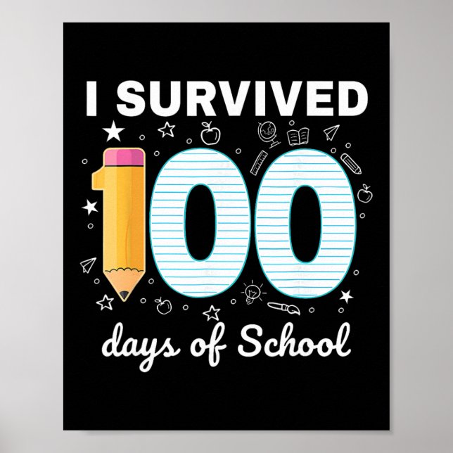 Jag överlevde 100 skoldagar elever lärare 10 poster (Framsidan)