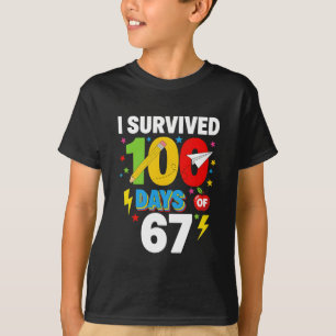Jag överlevde 100 skoldagar Rolig elev T Shirt