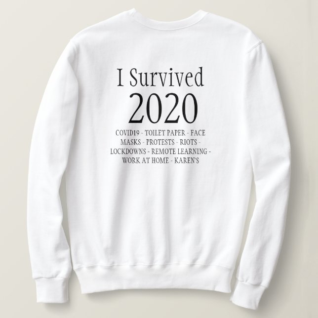 Jag Överlevde 2020-tröjan T Shirt (Design baksida)