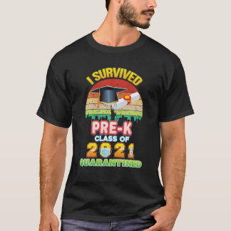 Jag Överlevde 2021 års betesklass före K i karantä T Shirt