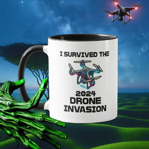 Jag överlevde 2024 års drönarinvasion mugg
