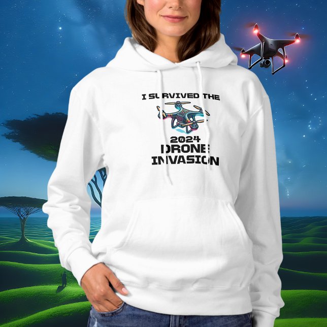 Jag överlevde 2024 års drönarinvasion t shirt (Skapare uppladdad)