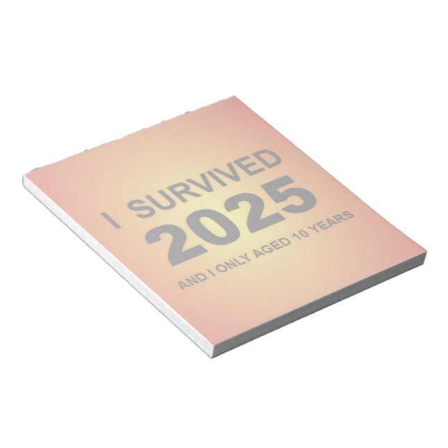 Jag överlevde 2025 anteckningsblock (Vinklad)
