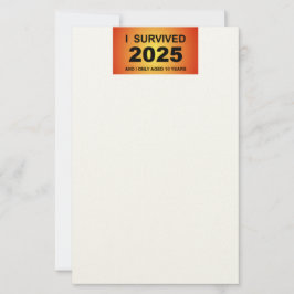 Jag överlevde 2025  brevpapper