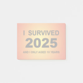 Jag överlevde 2025 post-it block