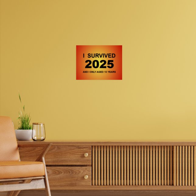 Jag överlevde 2025  poster (Vardagsrum 2)