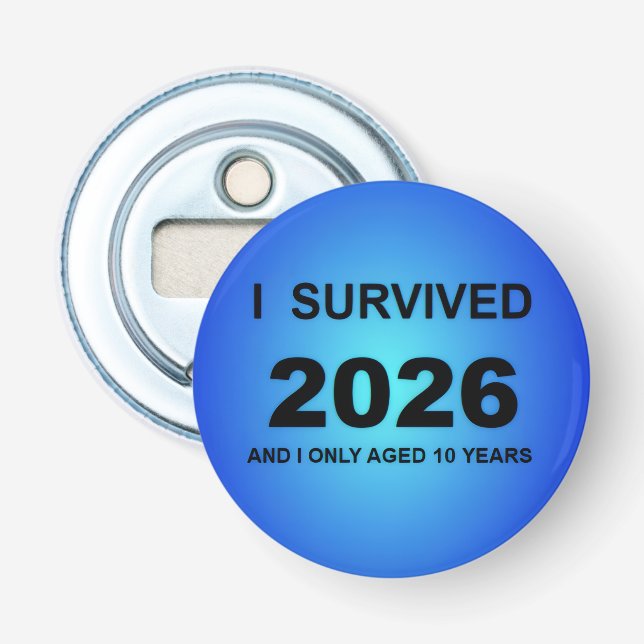 Jag överlevde 2026 flasköppnare (Framsidan)