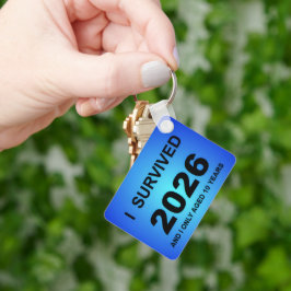 Jag överlevde 2026 nyckelring