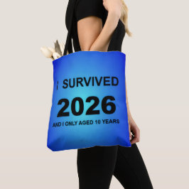 Jag överlevde 2026 tygkasse