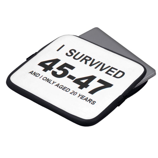 Jag överlevde 45-47  laptop fodral (Framsida topp)