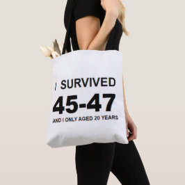 Jag överlevde 45-47 tygkasse