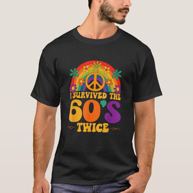 Jag Överlevde 60-segens dubbla finstilta design T Shirt (Framsida)