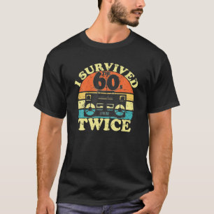 Jag Överlevde 60-talets Vintage Retro Sol två gång T Shirt