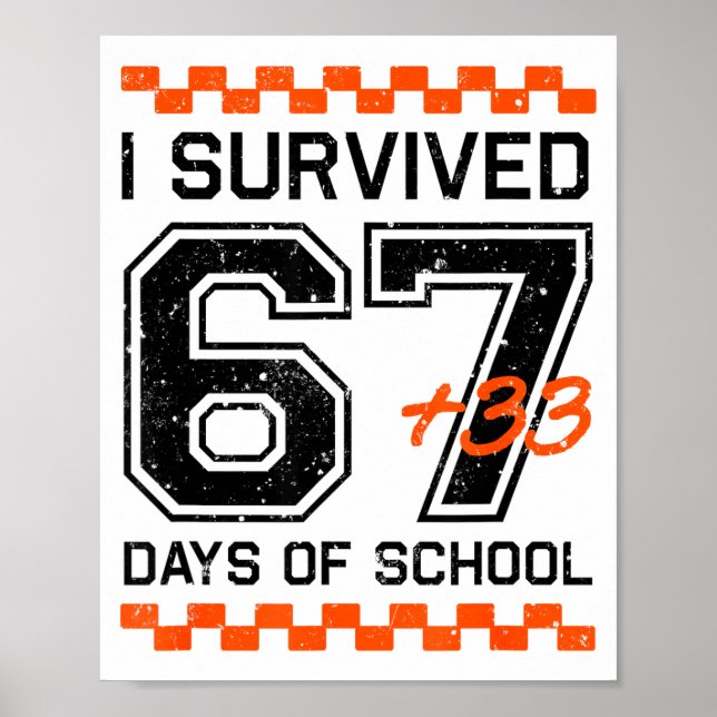 Jag överlevde 67 + 33 dagar i skolan 100:e dagens  poster (Framsidan)