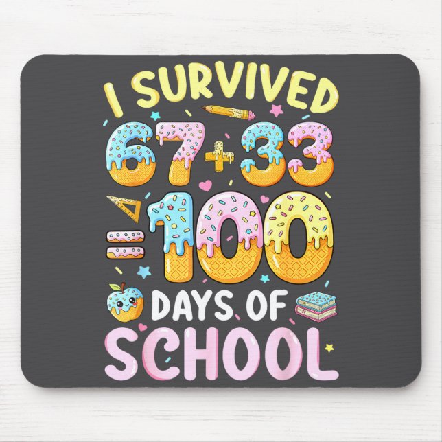 Jag överlevde 67 33 dagar i skolan musmatta (Framsidan)
