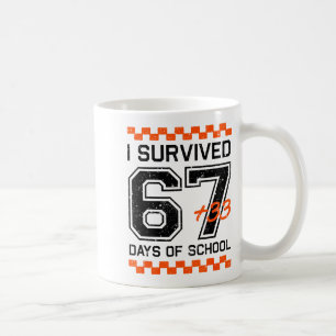 Jag överlevde 67 + 33 skoldagar 100:e dagens matem kaffemugg