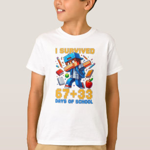 Jag överlevde 67 33 skoldagar 100 skoldagar t shirt