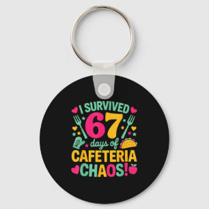 Jag överlevde 67 dagar av kafeterians kaos söta ma nyckelring
