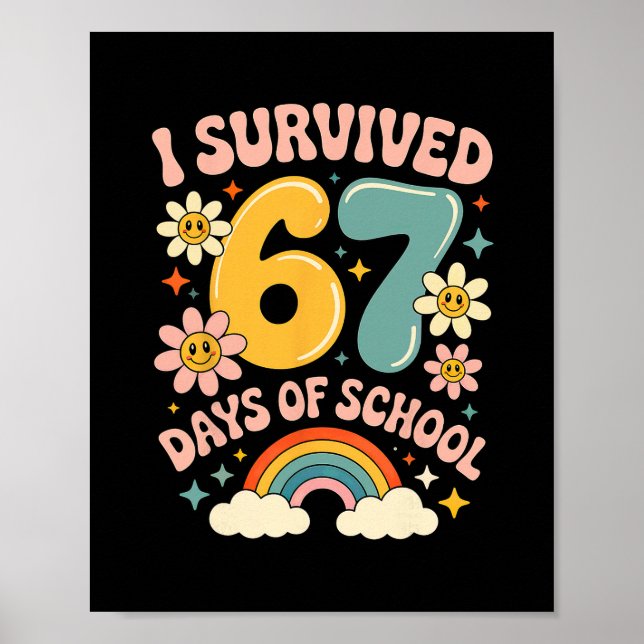 Jag överlevde 67 dagar av skolan Gen Alpha-slang R Poster (Framsidan)