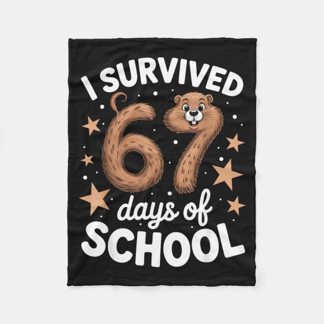 Jag överlevde 67 dagar av skolans Groundhog Day-lä Fleecefilt (Framsidan)