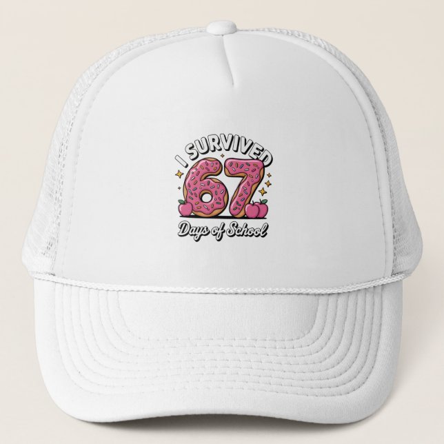 Jag överlevde 67 dagar i skolan 100 dagar i skolan keps (Framsida)