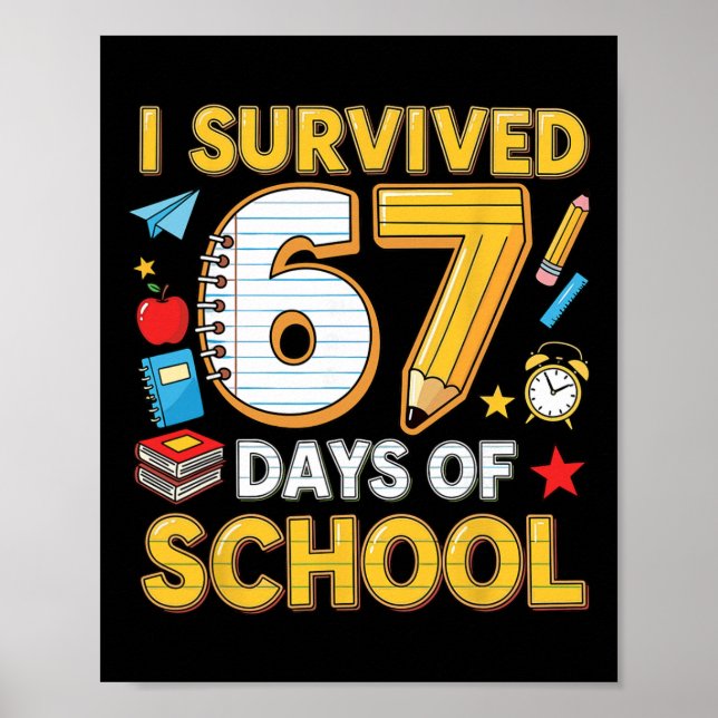 Jag överlevde 67 dagar i skolan 67 lärare elev 6  poster (Framsidan)