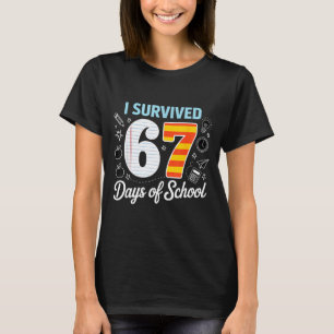 Jag överlevde 67 dagar i skolan Cl Pappers Meme T Shirt