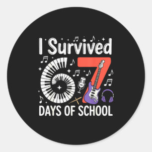 Jag överlevde 67 dagar i skolan - Lärare Elever M Runt Klistermärke