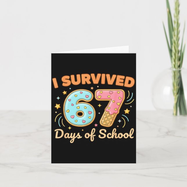 Jag överlevde 67 dagar i skolan Roligt 67 lärare e Kort (Framsida)