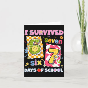 Jag överlevde 67 dagar i skolan Roligt meme pojke  Kort