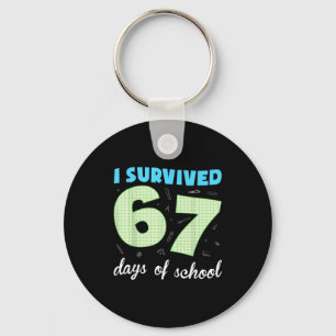 Jag överlevde 67 dagar i skolan Roligt meme Studen Nyckelring