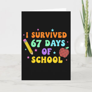 Jag överlevde 67 dagar i skolan Six Seven Meme för Kort